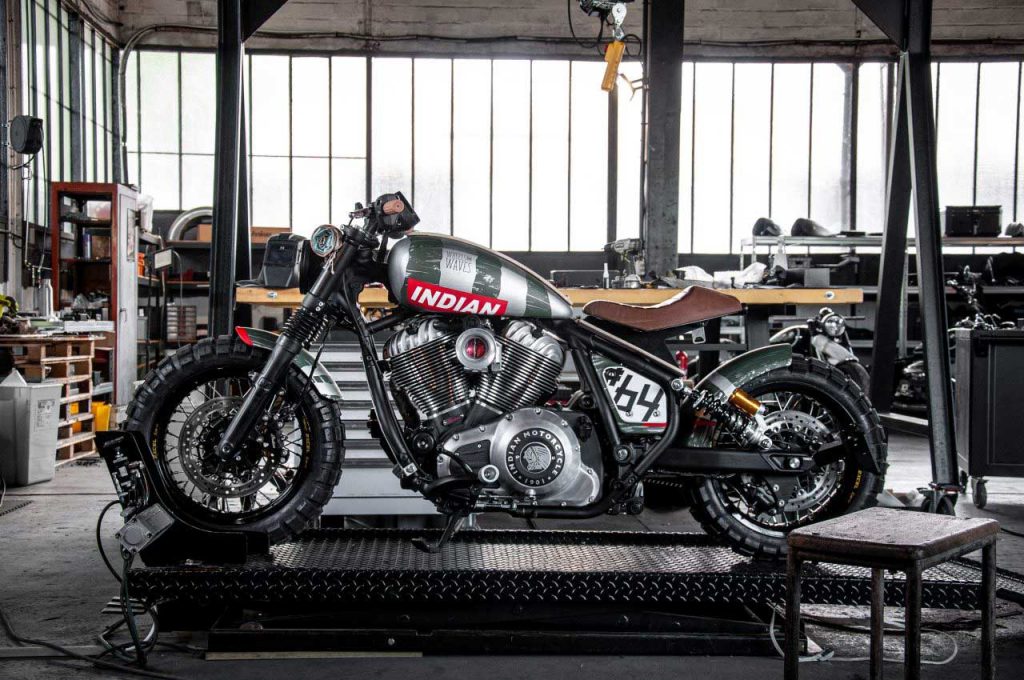 Indian Motorcycle x Wheels and Waves Tank Machine 14