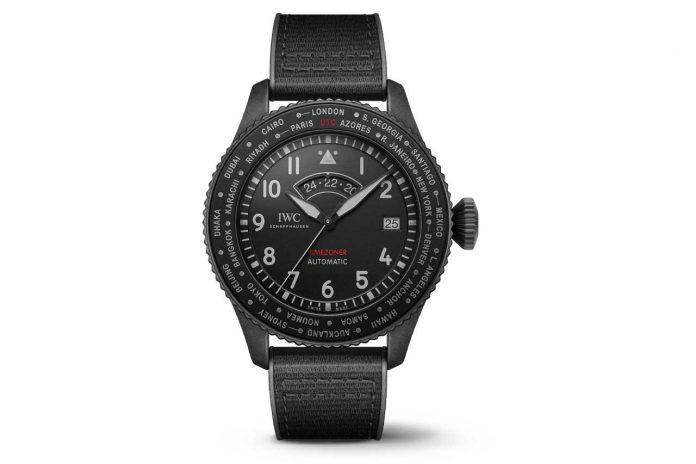 IWC Schaffhausen Pilot's Watch Timezoner Top Gun Ceratanium